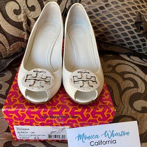 Tory Burch Sally 2-Tumbled Leather Wedges